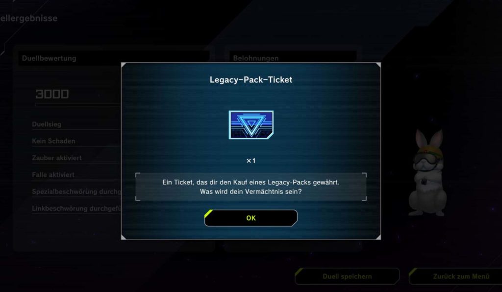 Ein Legacy-Pack-Ticket für kostenlose Packs in Yu-Gi-Oh Master Duel