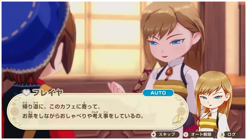 Freya als Heiratskandatin in Story of Seasons: Der Großbasar